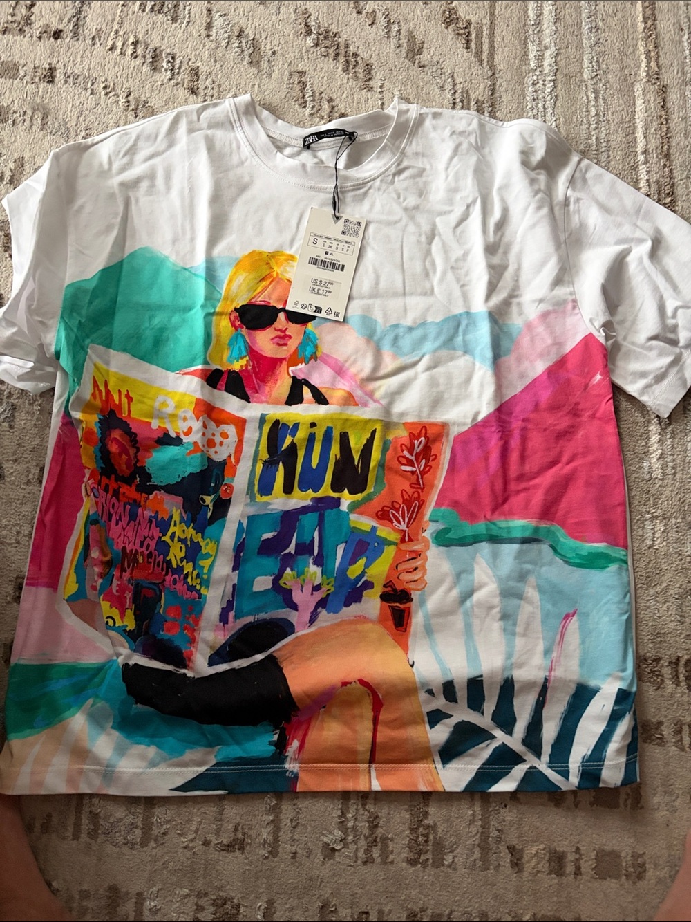 NWT Zara graphic Tshirt